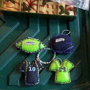 Seahawks Xmas Ornament Set